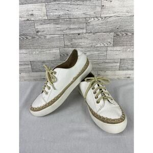 Venus Women’s White Reptile Print Lace Up Boho Comfort Shoes Size 10